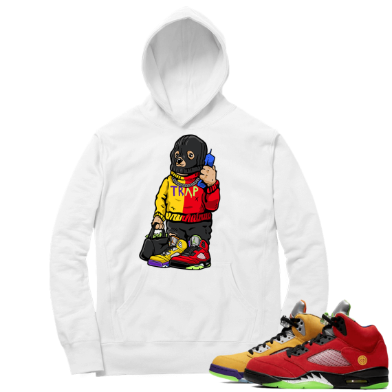 What the 5s Sneaker Hoodie - White - Trap Bear