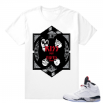 White Cement 5s - matching Kiss My Fives Tee Shirt - White