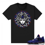 Winter Blue 4s shirt black - Medusa