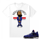 Winter Blue 4s shirt White - Nipsey Hussle Motivate