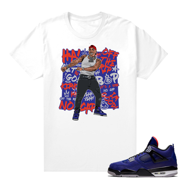 Winter Blue 4s shirt White - Dababy Suge Ceo