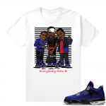 Winter Blue 4s shirt White - Everybody Eats B