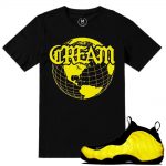 Wutang Foamposite shirts to match 'CREAM' sneaker tees shirt Black