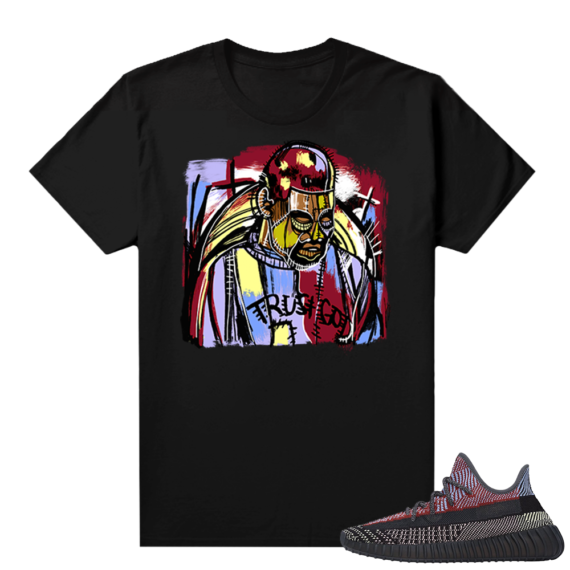 Yecheil Yeezy 350 shirt black - Abstract Art Ye