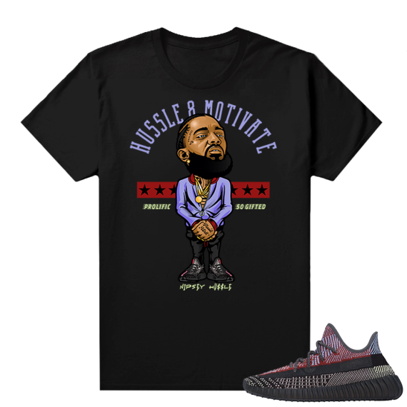 Yecheil Yeezy 350 shirt black - Nipsey Hussle Motivate