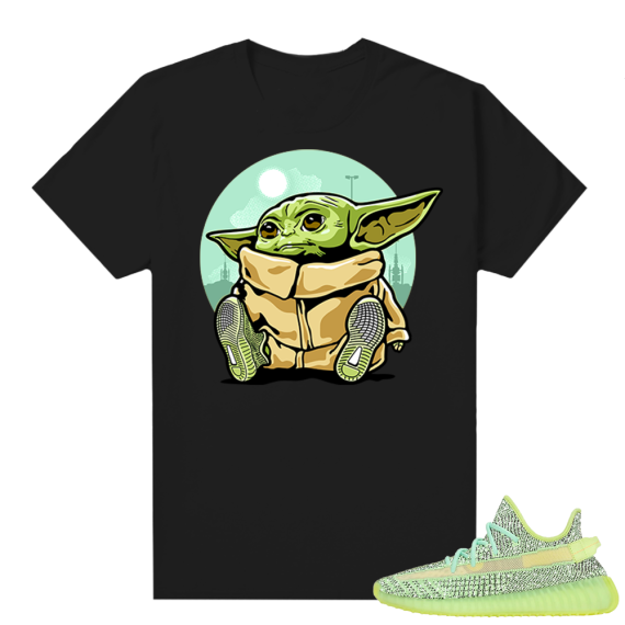 Yeezreel Yeezy 350 shirt black - Baby Yoda