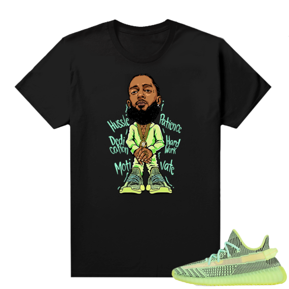 Yeezreel Yeezy 350 shirt black - Nipsey Hussle