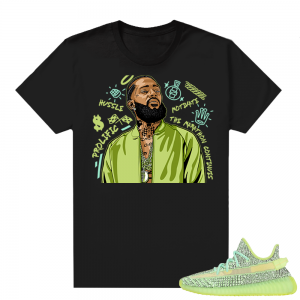 Yeezreel Yeezy 350 shirt black - Nipsey Tribute