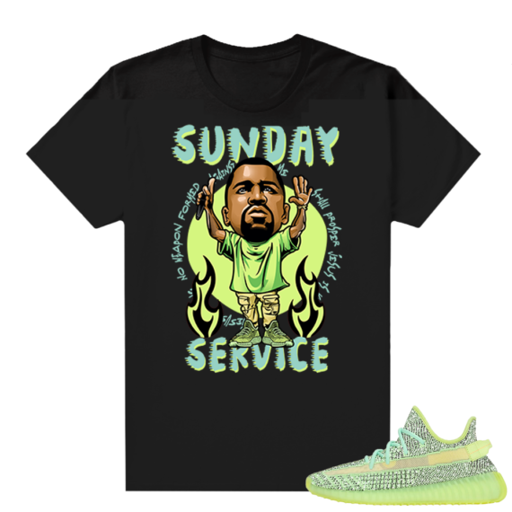 Yeezreel Yeezy 350 shirt Black -Sunday Service Ye Toon