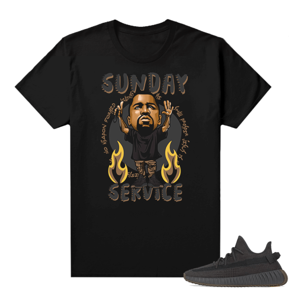 Yeezy 350 Cinder shirt - Black - Ye Sunday Service