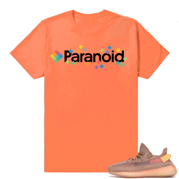 Yeezy 350 Clay | Paranoid | Hyper Orange Shirt