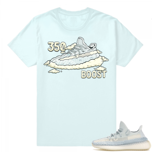 Yeezy Cloud White | Cloud Yeezys | Light Blue Shirt