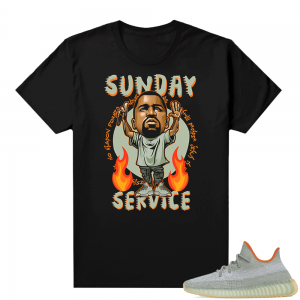 Yeezy 350 Desert Sage Shirt - Black - Sunday Service Ye Toon