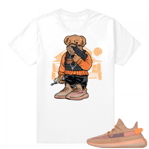 Yeezy 350 Clay | Trappin Bear | White shirt