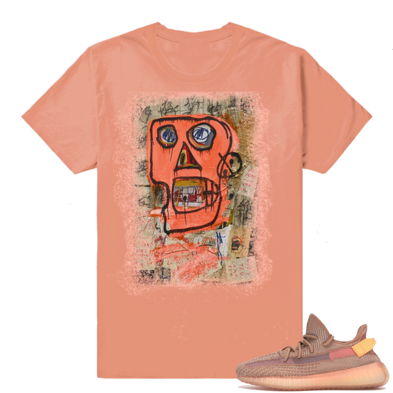 Yeezy 350 Clay | Basquiat Orange Skull | Clay Shirt