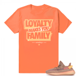 Yeezy 350 Clay | Loyalty | Hyper Orange Shirt