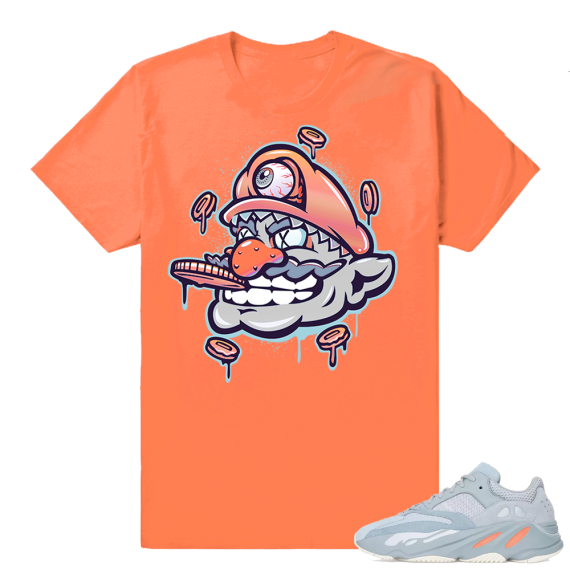 Inertia Yeezy 700 | Trippy Wario | Hyper Orange Shirt