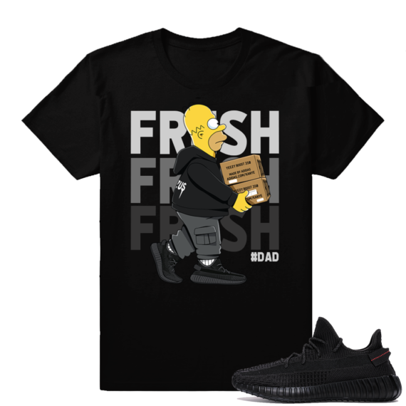 Yeezy Boost 350 V2 Black | Fresh Homer | Black Shirt