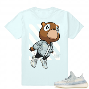 Yeezy Cloud White | Bear Boost 350 | Light Blue Shirt