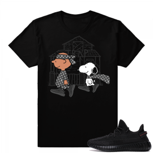 Yeezy Boost 350 V2 Black | Snoopy Trap House | Black Shirt