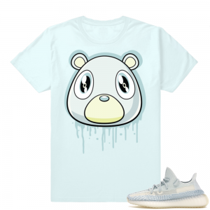 Yeezy Cloud White | Bear Drip | Light Blue Shirt