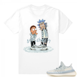 Yeezy Cloud White | Get Schwifty | White Shirt