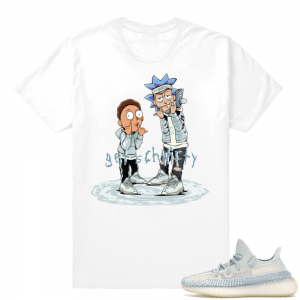 Yeezy Cloud White | Get Schwifty | White Shirt