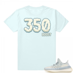 Yeezy Cloud White | 350 Boost Cloud | Light Blue Shirt