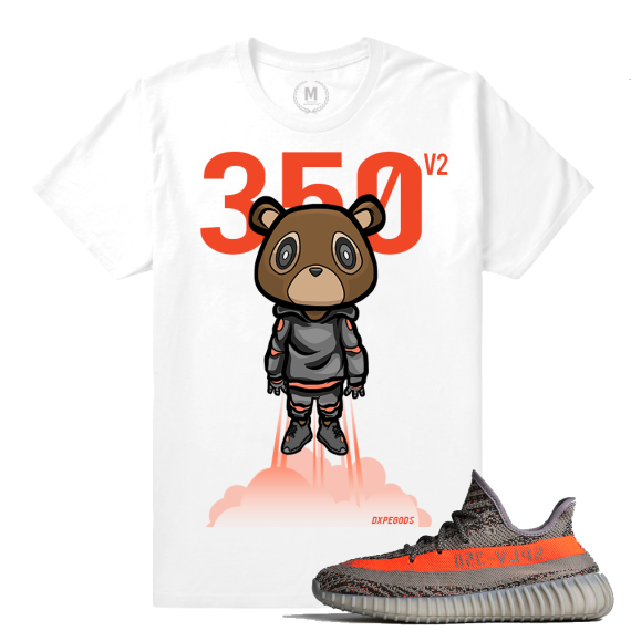 Yeezy Boost 350 V2 Beluga Match | Bear 350 Boost | White T shirt