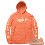 Yeezy 350 Clay | Fake Love | Bright Orange Hoodie