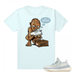 Yeezy Cloud White | My Precious | Light Blue Shirt