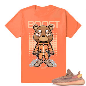 Yeezy 350 Clay | Jetpack Boost Bear | Hyper Orange Shirt