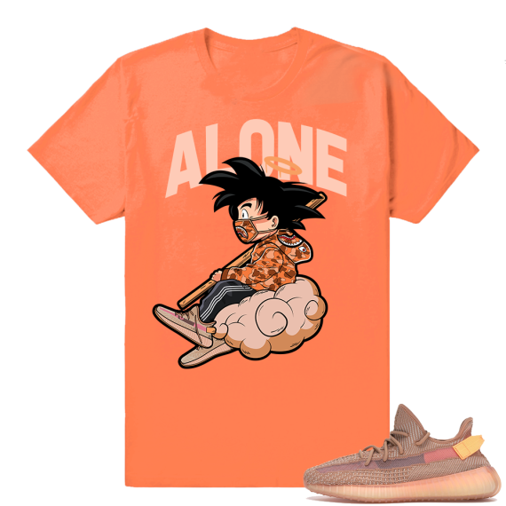 Yeezy 350 Clay | ALONE | Hyper Orange Shirt