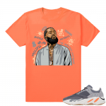 Magnet Yeezy 700 | Nipsey Tribute | Bright Orange Shirt