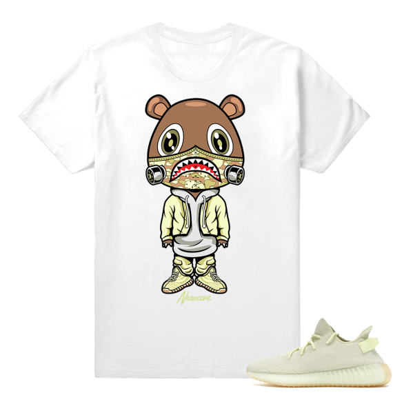 Yeezy Boost Butter Yeezy Bear shirt  White Tee