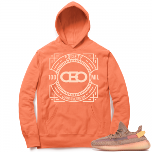 Yeezy 350 Clay | CEO 100 Mil | Bright Orange Hoodie