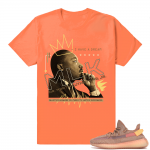 Yeezy 350 Clay | I have a Dream | Hyper Orange Shirt