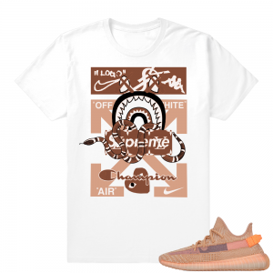 Yeezy 350 Clay | Designer Mashup | White shirt