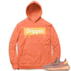 Yeezy 350 Clay | Drip Box | Bright Orange Hoodie