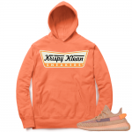 Yeezy 350 Clay | Krispy Klean Sneakers | Bright Orange Hoodie