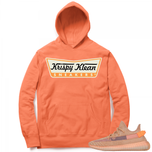 Yeezy 350 Clay | Krispy Klean Sneakers | Bright Orange Hoodie