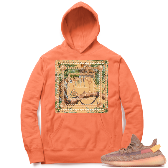 Yeezy 350 Clay | Designer Jungle | Bright Orange Hoodie