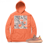 Yeezy 350 Clay | NuWave Flamingos | Bright Orange Hoodie