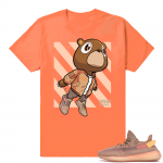 Yeezy 350 Clay | Boost Bear 350 | Hyper Orange Shirt