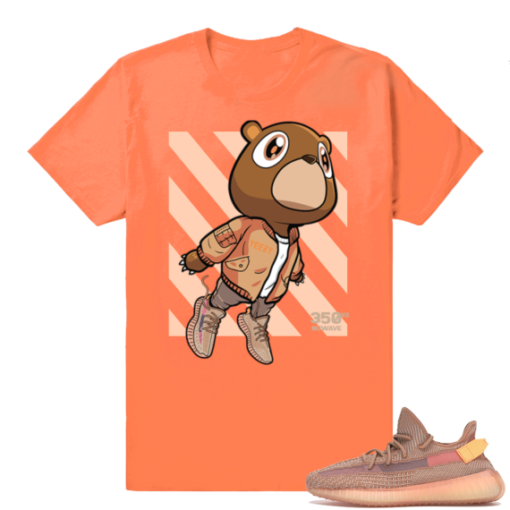 Yeezy 350 Clay | Boost Bear 350 | Hyper Orange Shirt