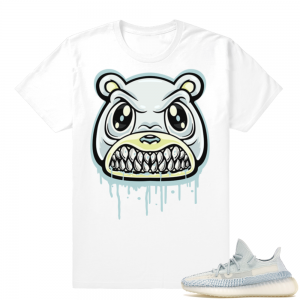 Yeezy Cloud White | Angry Bear Drip | White Shirt