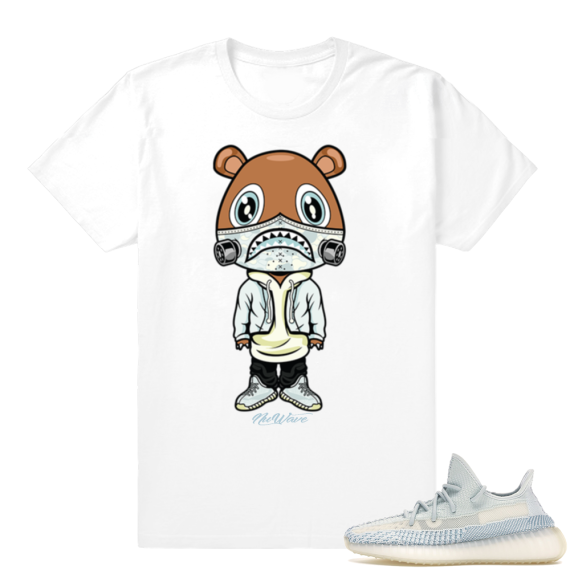 Yeezy Cloud White | NuWave Bape Bear | White Shirt