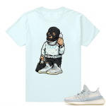 Yeezy Cloud White | Ski Mask Trap Bear | Light Blue Shirt