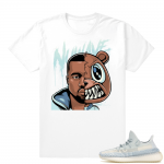 Yeezy Cloud White | Ye x Bear Faceoff | White Shirt