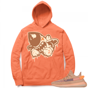 Yeezy 350 Clay | Bruiser Logo | Bright Orange Hoodie